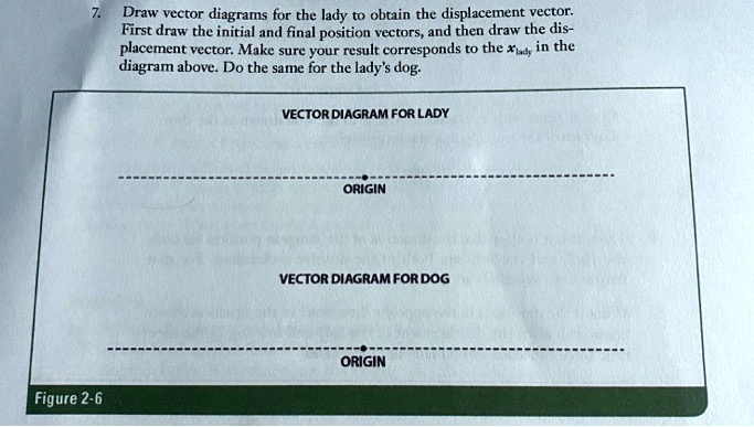draw vector diagrams for the lady to obtain the displacement vector ...