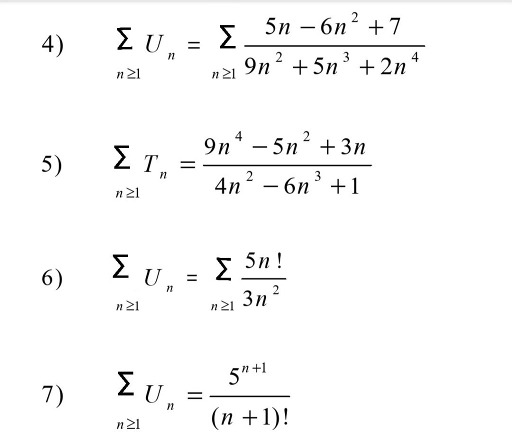 Solved Sn 6n 2 7 2 U N 2 3 4 N 2l N Zl 9n 5n 2n 4 4 2 9n Sn 3n 5 E T N Nzl 2 3