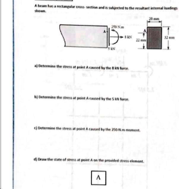 A beam has a rectangular cross-section and is subjected to the ...