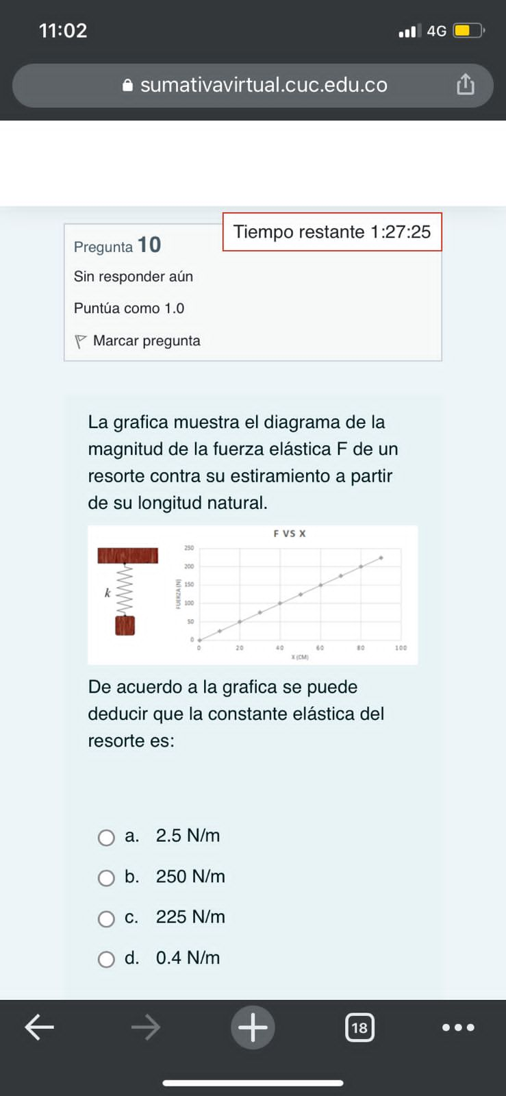 SOLVED: 11: 02 A Sumativavirtual.cuc.edu.co Pregunta 10 Tiempo Restante ...