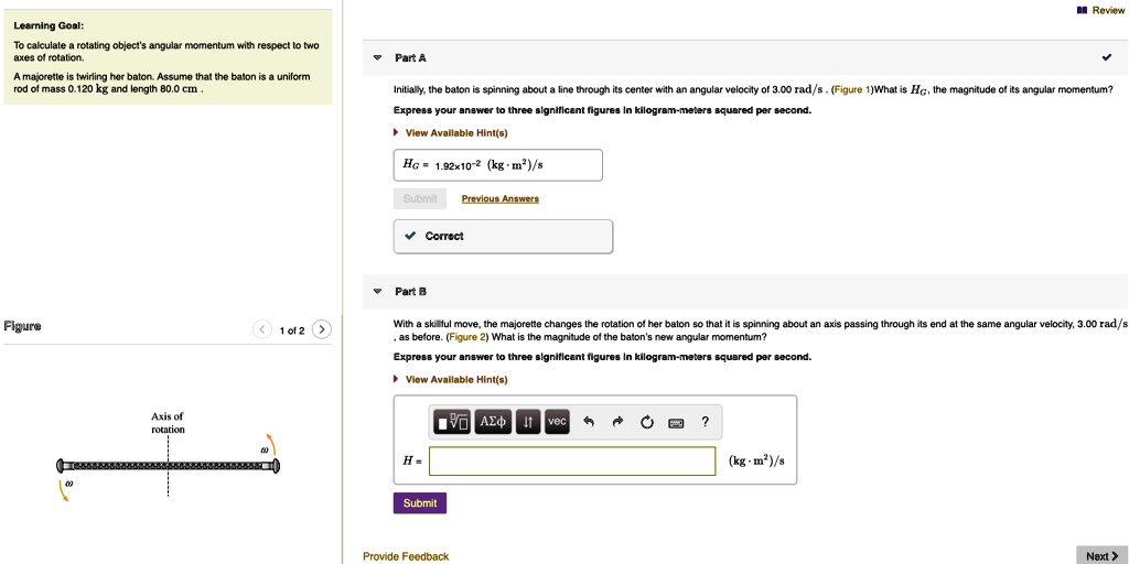 review learning goal to calculate a rotating objects angular momentum ...