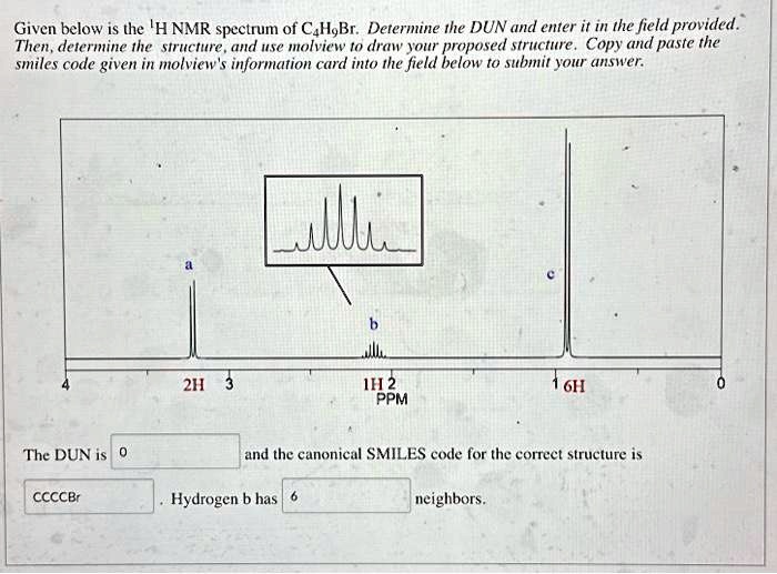 SOLVED: Texts: Given Below Is The 'H NMR Spectrum Of C4HBr. Determine ...