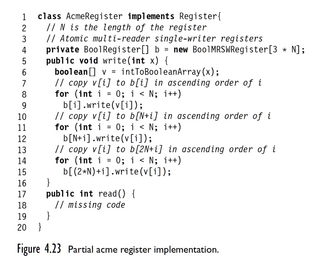Register Boolean 1 class AcmeRegister implements Register 2 // N is the...