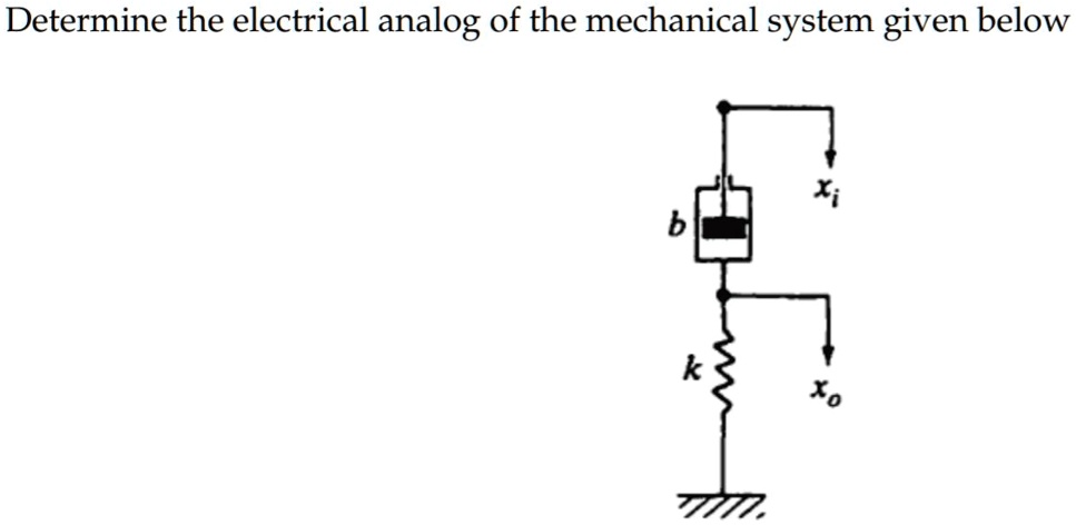 Determine the electrical analog of the mechanical system given below xi ...