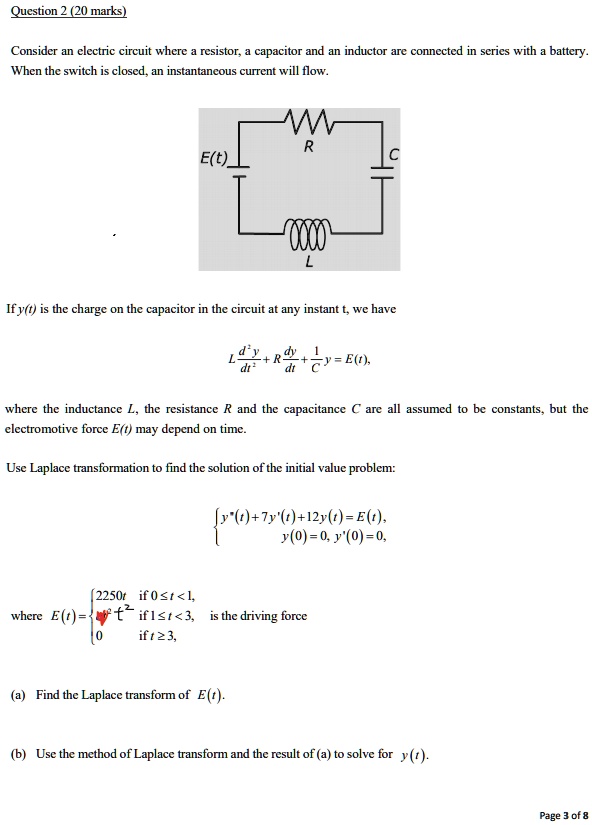 SOLVED Title Laplace Transforms and Electric Circuit Analysis