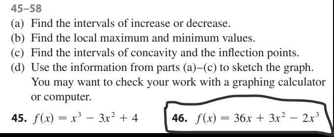 VIDEO solution: 45–58 (a) Find the intervals of increase or decrease ...