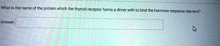 What is the name of the protein which the thyroid receptor forms a dimer with to bind the hormone response element?
Answer: