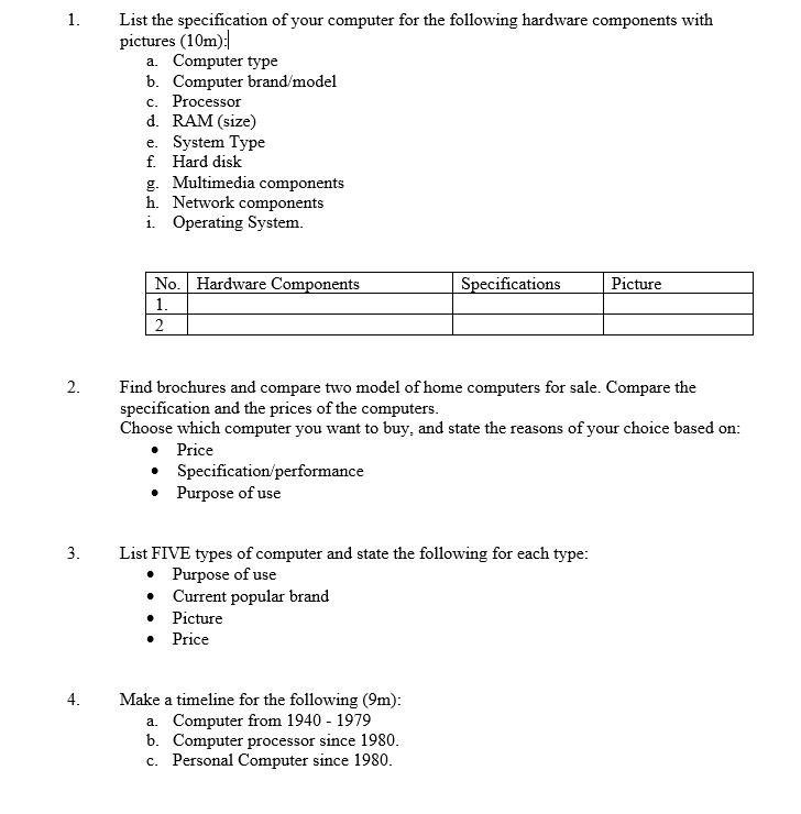 system processor list