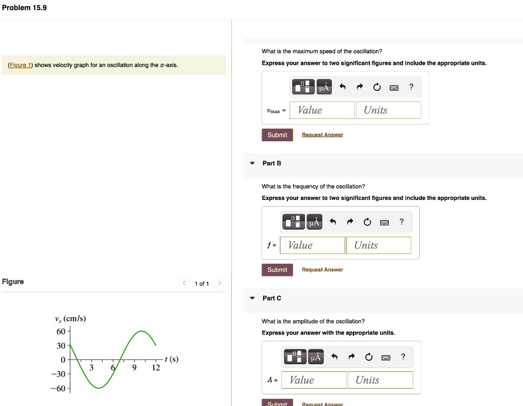 problem 159 what is the maximum speed of the oscillation express your ...