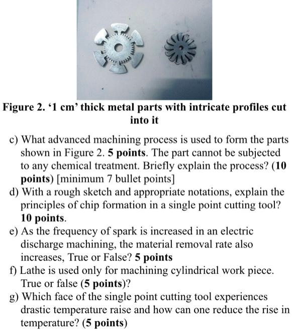 Figure 2. '1 cm' thick metal parts with intricate profiles cut into it ...