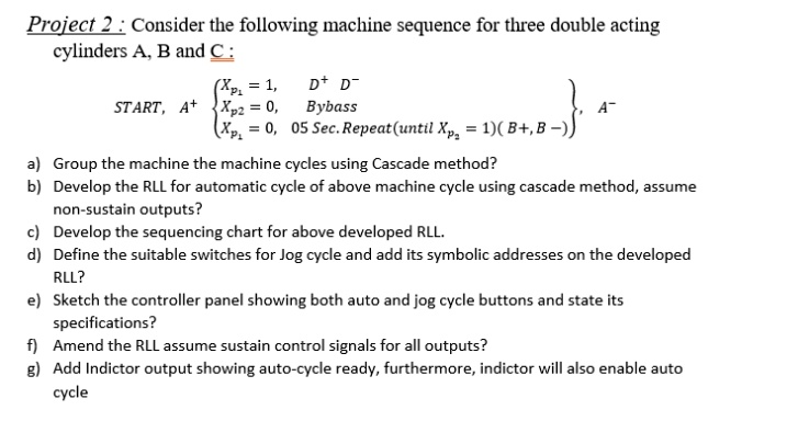 SOLVED: Project 2: Consider the following machine sequence for three ...