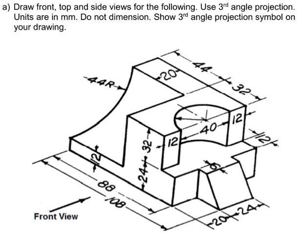 Third angle orthographic projection 13