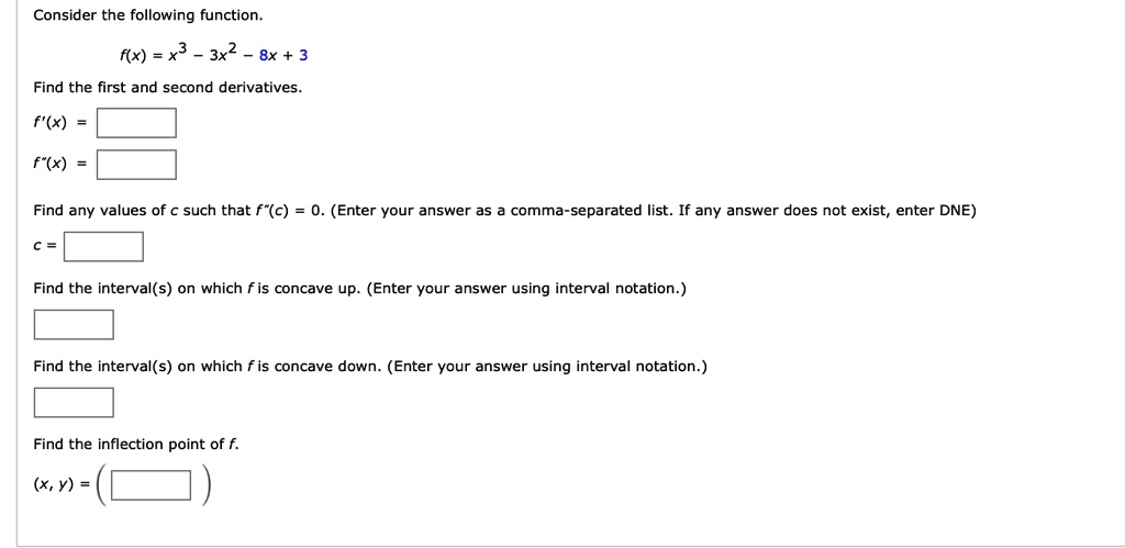 solved-consider-the-following-function-f-x-x3-3x2-8x-3-find-the