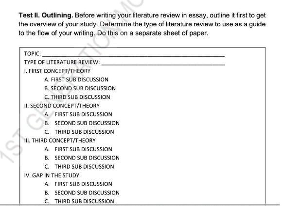 discussion essay outline