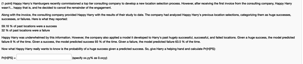 wasnt happy that is and he decided to cancel the remainder of the engagement successes or failures here is what they reported 5916 of past locations were a success 32 of past locations were  81473