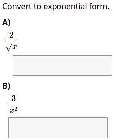 im stuck please help convert to exponential form a ya 3 37855
