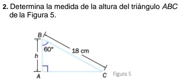 SOLVED: Calcula las razones trigonométricas del triángulo ABC de la ...