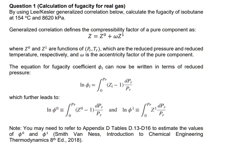 Compression Factor and Fugacity 