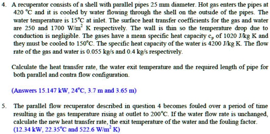 solved-4-a-recuperator-consists-of-a-shell-with-parallel-pipes-25-mm