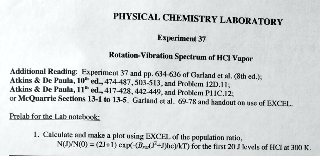 garland experiments in physical chemistry pdf