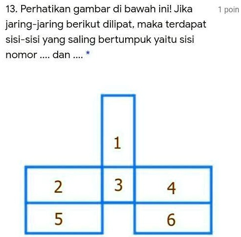 SOLVED: Perhatikan gambar di bawah ini! Jika jaring-jaring berikut ...