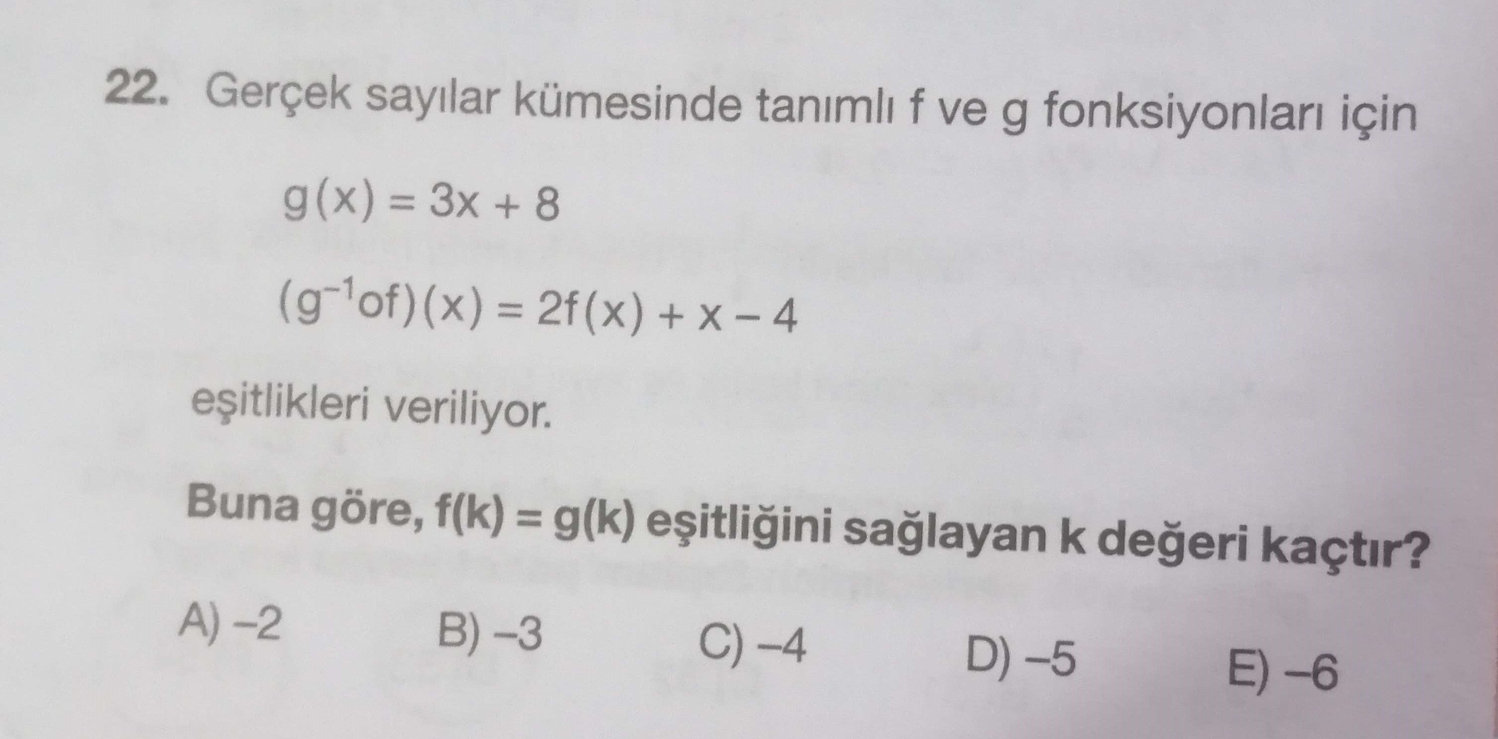 SOLVED: 22. Gerçek Say?lar Kümesinde Tan?ml? F Ve G Fonksiyonlar? Için ...