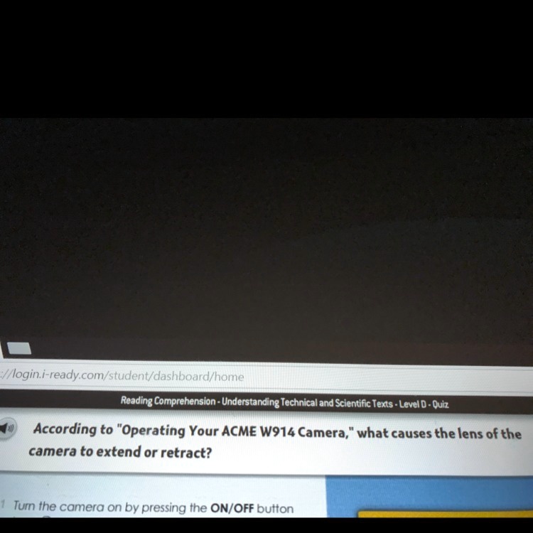 VIDEO solution What causes the lens of the camera to extend or retract