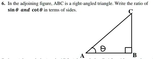 SOLVED: In the adjoining figure, ABC is right-angled triangle Write the ...