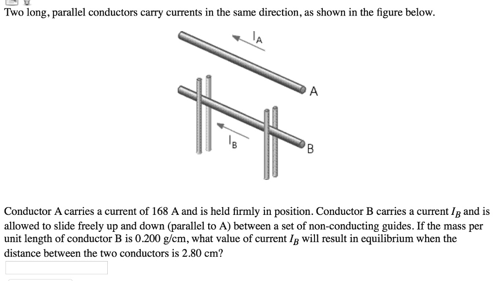 SOLVED Two long, parallel conductors carry currents in the same direction, as shown in the