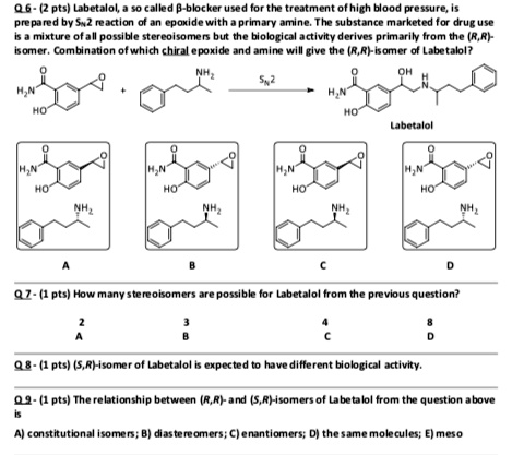 Chemical structures of labetalol stereoisomers.