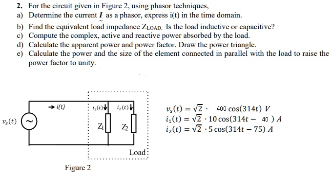 Solved: For The Circuit Given In Figure 2, Using Phasor Techniques, A 