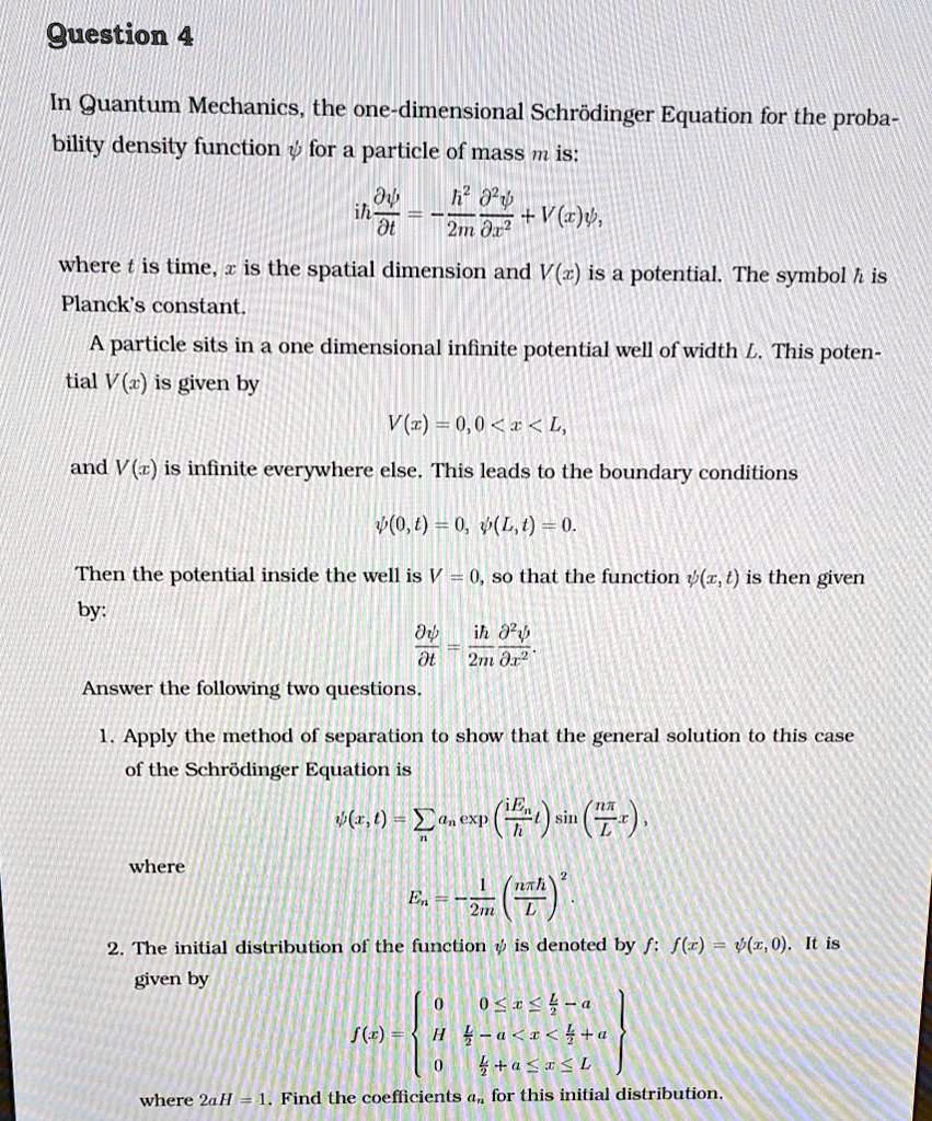 1d schrodinger equation