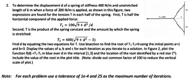 SOLVED: To determine the displacement spring of stiffness 400 Nlm and ...