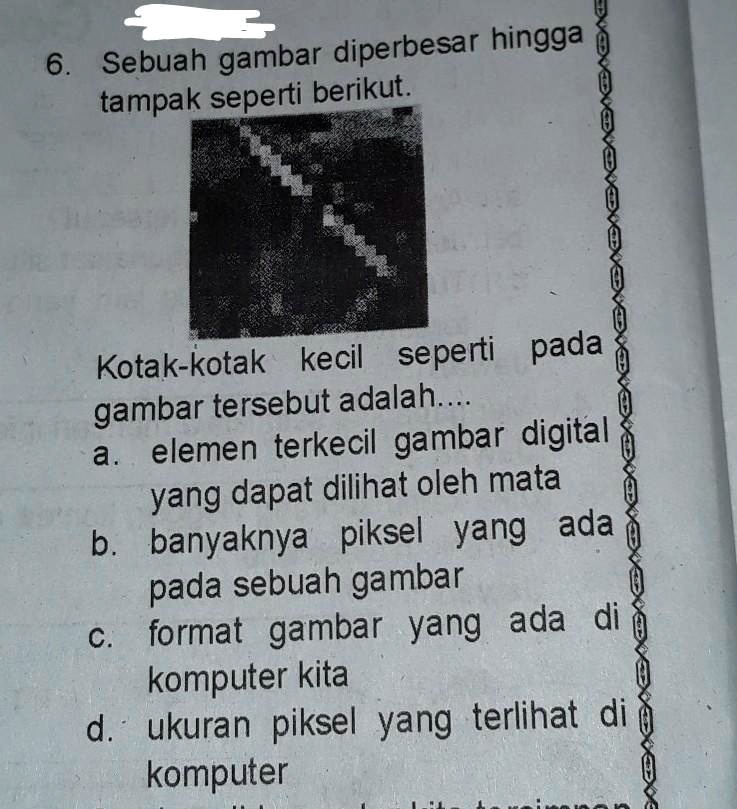 SOLVED: please kak bantu yaa:( diperbesar hingga 6 Sebuah gambar tampak