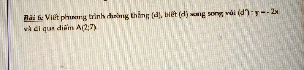 Solved Buá•i Viáº¿t PhÆ°Æ¡ng TrÃ¬nh Ä‘Æ°á Ng Tháº³ng D Biáº¿t D