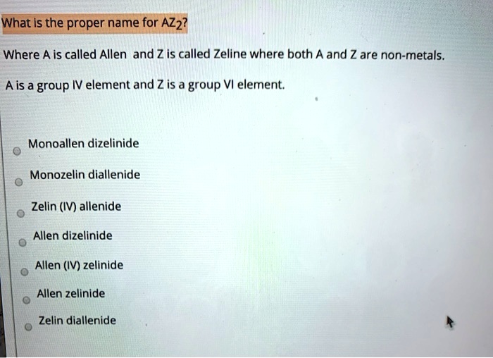 SOLVED What is the proper name for AZ? Where A is called Allen and Z is called Zeline, where