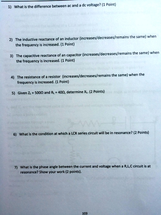 SOLVED What is the difference between ac and dc voltage? (1 Point) The