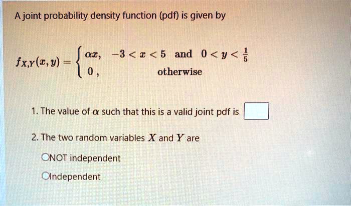 A joint probability density function pdf is given by az 3 i...