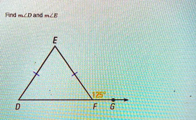Find m∠ D and m∠ E