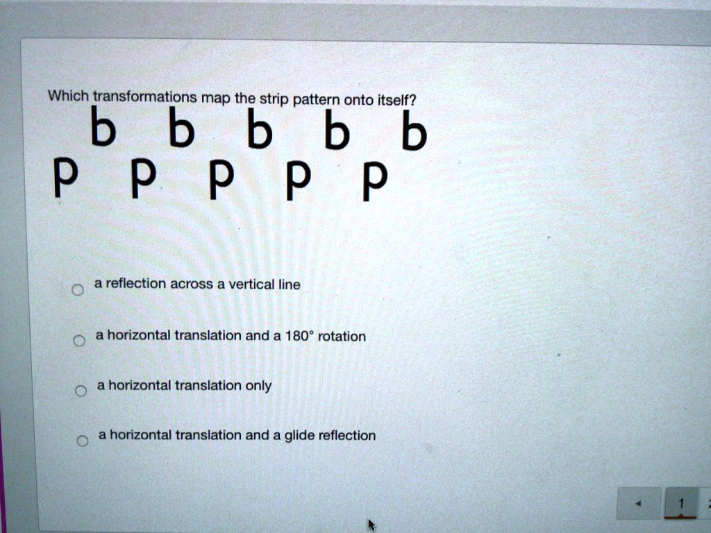 SOLVED 'Which transformations map the strip patterns onto itself