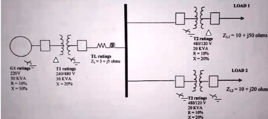 SOLVED: 5. For a 60Hz, three phase, three wire electric power system ...