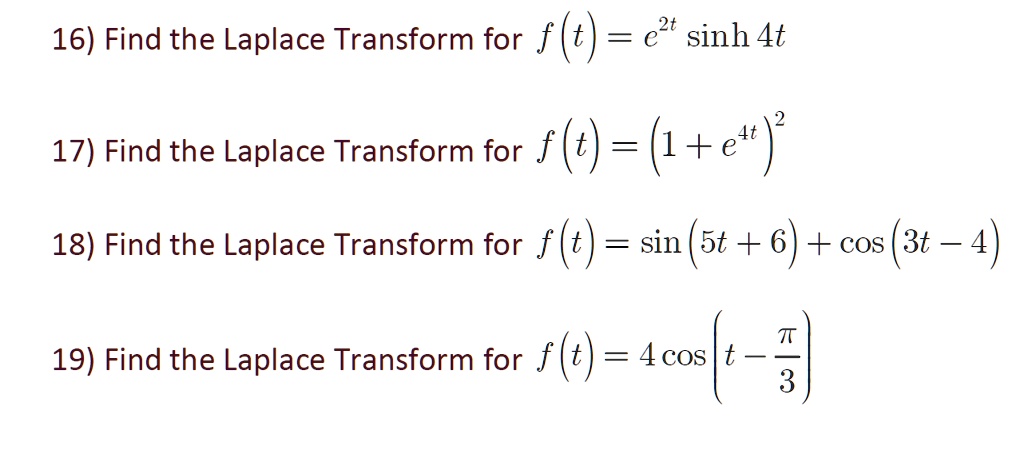 find the laplace transform of e 4t sin 3t