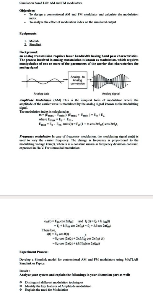 simulation based labam and fm modulators objectives to design a ...
