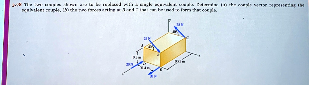 378 the two couples shown are to be replaced with a single equivalent ...