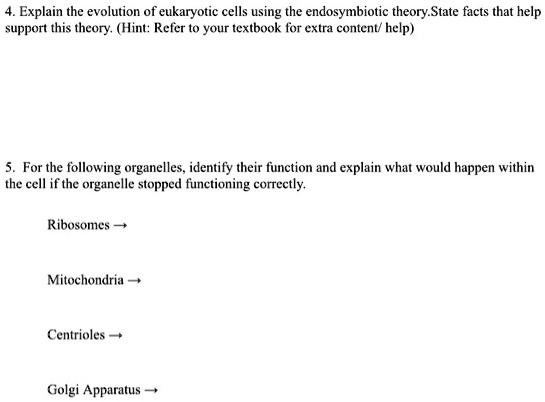 Cell Stop Functioning Representation SOLVED: Explain the evolution of eukaryotic cells using the ...
