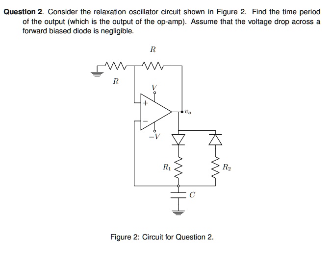 SOLVED Question 2. Consider the relaxation oscillator circuit shown in