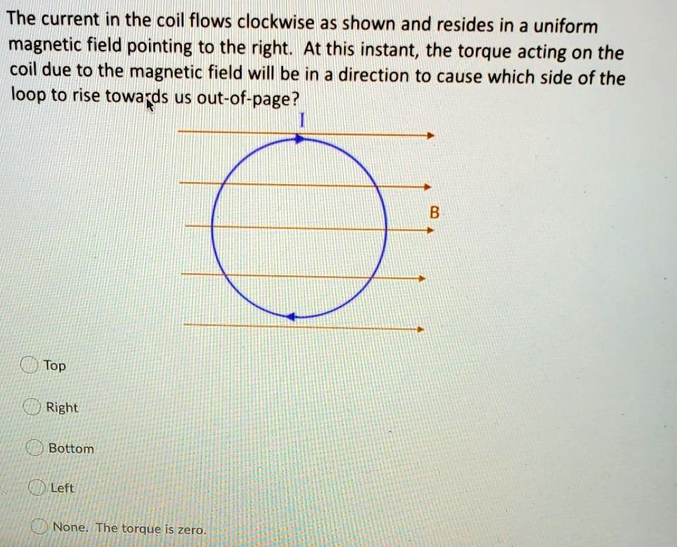 The current in the coil flows clockwise as shown and … SolvedLib