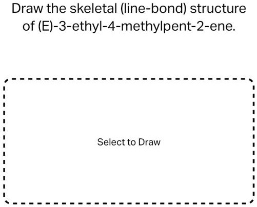 2 methylpent 2 ene skeletal structure