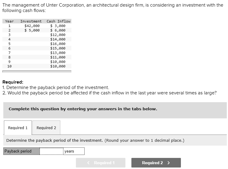 SOLVED: The management of Unter Corporation, an architectural design ...