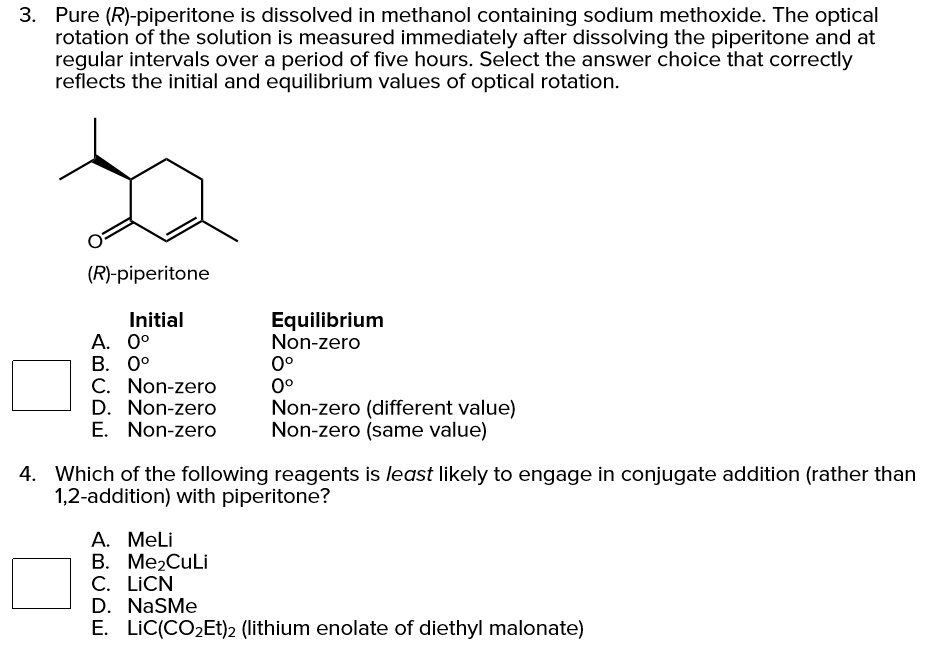 3 Pure R Piperitone Is Dissolved In Methanol Contai Itprospt